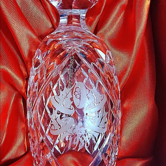 Waterford Crystal 12 Days of Christmas Bell 1988 Collection Five Golden Rings - Picture 6 of 7